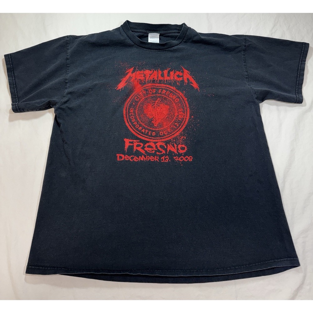 Metallica Show Your Scars Shirt Mens XL Black Fresno 2008 Concert Tour Rock Tee